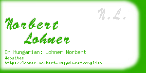 norbert lohner business card